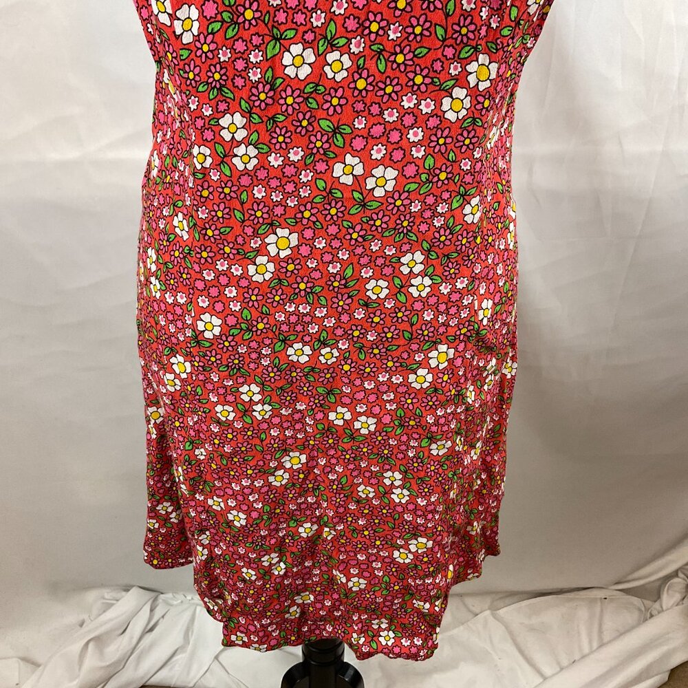 Rolla's Pink Floral Dress - Short Sleeve with Collar Tie Detail - Picture 12 of 14